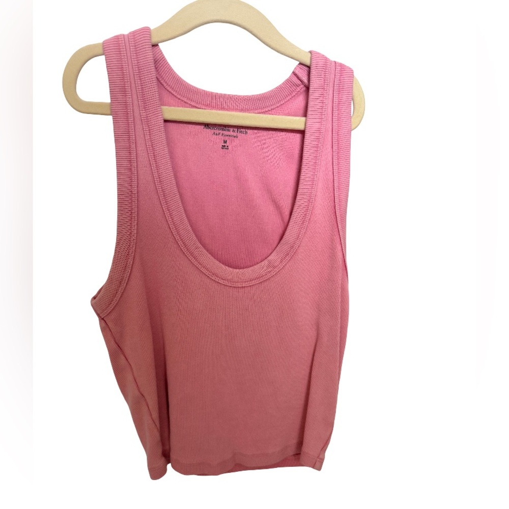 Abercrombie & Fitch, Essentials, Scoop Neck Tank, Pink, Medium